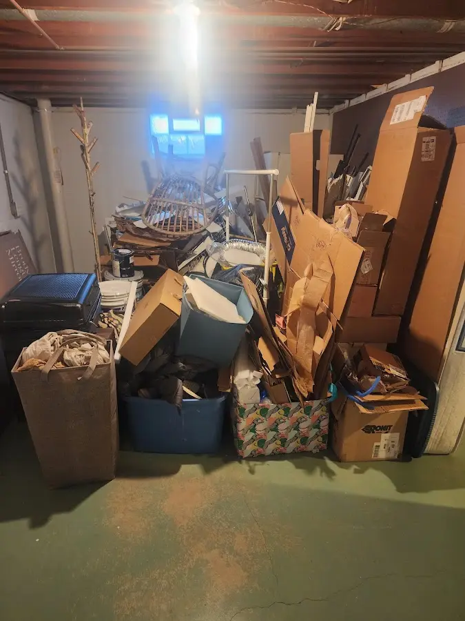 Roll-off dumpster container at job site for 6 Yard Dumpster Rental in Calabasas